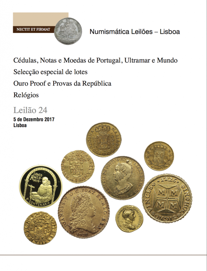 NUMISM�TICA LEIL�ES, 24� leil�o em 5 de dezembro de 2017