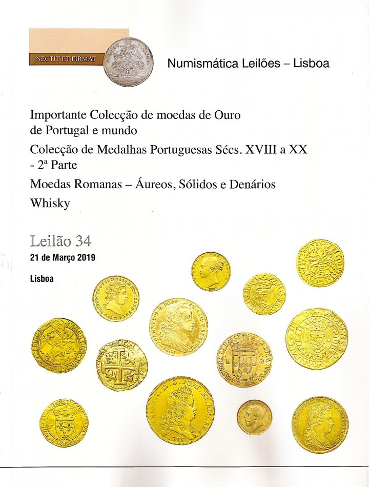 NUMISM�TICA LEIL�ES: 34� leil�o, em 21 de mar�o de 2019