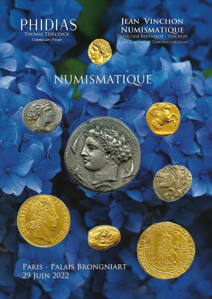 Phidias et Jean Vinchon,  Numismatique, Paris, Palais Brongniart, 29 de junho de 2022