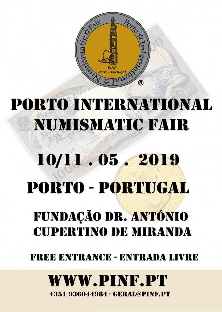 Porto International Numismatic Fair, nos pr�ximos dias 10 e 11 de maio